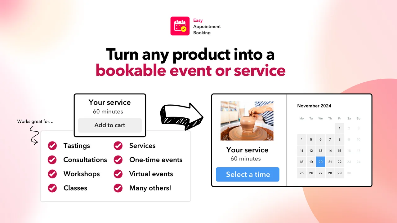 Easy Appointment Booking product image from its official Shopify listing